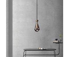 LZH FILTER Lampade A Sospensione A Goccia di Pioggia, Lampade A Sospensione in Vetro A LED, Mini Lampadario A Soffitto in Cristallo Regolabile, per Corridoio Ingresso Comodino