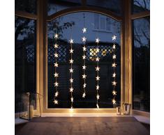 Lights4fun Campana de Cristal con Base de Bambú de 19 cm para