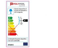 Poly Pool Pp3133 Proiettore LED da Esterno 50W 4200Lm Impermeabile Ip65 Luce Naturale 4000K Faretto da Giardino Balcone Garage Portico Cantiere, Nero, 50 W