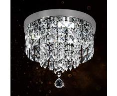 LED cristallo Design Lampada A Sospensione Anelli lampada a sospensione lampadario creativo Applique da soffitto in stile moderno (Round Cool White)