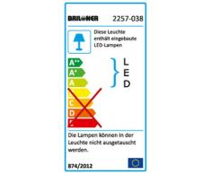 Briloner Leuchten Plafoniera da Bagno LED Integrata, 5 W, Argento