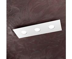 PLAFONIERA LED 3 LUCI DESIGN RETTANGOLARE L 60 CM
