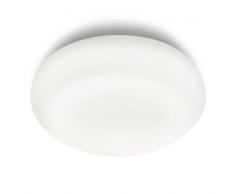 Philips Mist Lampada Bagno Soffitto, Vetro, Diametro 32 cm, IP44, Lampadina Risparmio Energetico Inclusa, Bianco