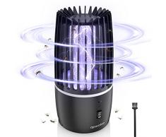 Lampada Antizanzara, 2 in 1 Lampada Antizanzara Elettrica con Luce UV, Effettiva Antizanzare Elettrico per Giardino Domestico Cucina Interna ed Esterna, Campeggio, Mosche, Falene, Insetti Zanzare