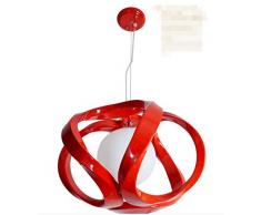 San Tai@Lampada lampadario a sospensione design retrò,rosso,Resina,29.5cm*29.5cm