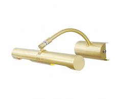 DeMarkt 502020802 Applique Lampada Per Quadro in Metallo Colore Oro Satinato in Stile Contemporaneo Moderno G9 2 x 40W