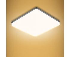 Yafido LED Plafoniera 48W Ultra Magro UFO Pannello LED Quadrata Bianco Caldo 3000K 4320LM Lampada da Soffitto per Soggiorno Camera da letto Bagno Cucina Corridoio e Balcone 30 * 30 * 4cm