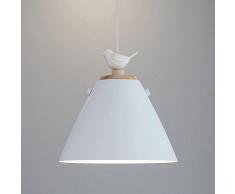 Lampadario in resina creativa Uccellino Lampadario in ferro battuto Lampade a sospensione in metallo Apparecchio E27 Sorgente luminosa Lampade a sospensione Testa singola Droplight per interni Camera