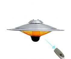 SHALOLY Lampada a Sospensione alogena elettrica da Giardino per Esterni Lampada a Sospensione a soffitto per Esterni Scaldabagno Elettrico alogena con Telecomando ()