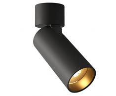 ESOP Faretti Da Soffitto Orientabili Con Rotazione 350°/90°, 5W 500LM 3000K LED Faretto Lampada, Plafoniera Faretto, Lampade Da Soffitto in Alluminio Per Soggiorno, Corridoio, Hotel (Nero)