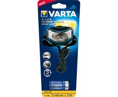 Varta Torcia da Testa Outdoor, Nero/Blu, 4 LED