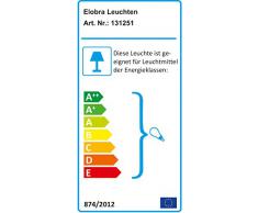 Elobra 131251 Plafoniera da bambini, a forma di rondella, con orsetto, in legno, colore verde/giallo, per cameretta dei bambini
