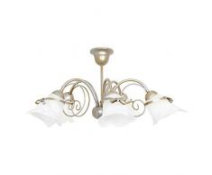 LAMPERIA Lampada Soffitto Lampada Soffitto Stile Liberty Argento Ema