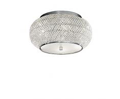 Lampada per soffitto Ideal Lux lampada circolare con finiture color cromo