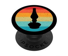 Lampada a olio Silhouette Retro Vintage Tramonto anni 70 anni 80 Distressed PopSockets PopGrip Intercambiabile