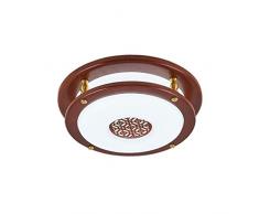 Plafoniera 18W LED plafoniera Tricolore dimmerabile 25cm plafoniera da Incasso per Interni, plafoniera Rotonda in Legno, utilizzata nel corridoio della Camera da Letto Balcone (Color : A)