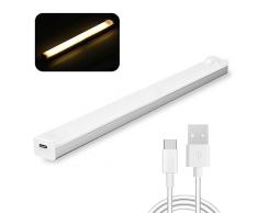 Vinmooog Luce Armadio LED luci led luce notturna,luce led sottopensile luce led con sensore di movimento luci led camera da letto 20CM 3Modalità barra led sottopensile Per Camera Da Letto Corridoio