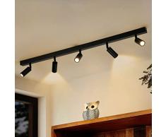 Eofiti Faretti da Soffitto Orientabili Nero Interno 5 Luci G9 LED 3W 360LM Bianco Caldo 3000K Lampadario Moderno per Cucina Camera da Letto Soggiorno