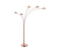 Stand stand lampada salotto sala da pranzo lampada 5-lampada interruttore rame antico Globo 58228SC