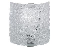 Trio 207800100 Lampada da Parete in Acrilico Trasparente con Sostegni in Nichel Opaco, plastica