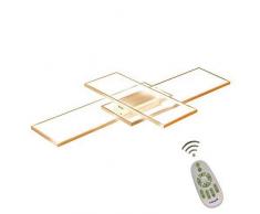 Plafoniera a LED Soggiorno Dimmerabile Soffitto Lamp Moderno Rettangolo Quadrato Designer Lampada a Sospensione con telecomando Cucina acrilica Sala da pranzo Ufficio scala Soggiorno Bianco Lampadari