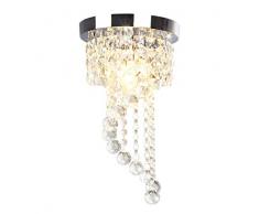 Dellemade, 1 lampadario di cristallo in stile minimalista, moderna plafoniera per scale, bar, cucina, sala da pranzo, sala giochi per bambini