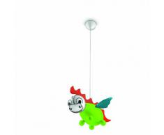 Philips Lighting Drakey Lampada a Sospensione Bambino, Draghetto Multicolor, Lampadina Risparmio Energetico Inclusa