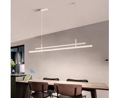 Lampadario LED Soffitto Tavolo da Pranzo Lampada A Sospensione Moderni Dimmerabile Ufficio 50W Lampadari Altezza Regolabile Linea Design Lampade Per Cucina Soggiorno Sala da pranzo Plafoniera