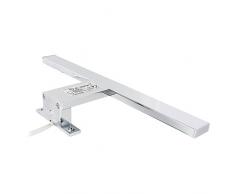 Lampada a LED in alluminio, per specchio, IP44, 4,5 W, 220 lm, 305 mm, 230 V - Bianco Caldo (3000 K)