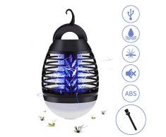2 in 1 Lampada Anti Zanzara, USB Repellente per zanzare Lampada con lampada da Campeggio,Impermeabile IP67,3 Luminosità di Luce,Adatto per uso Interno ed caccia, campeggio, pesca(nero)