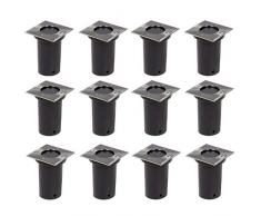 SKM Faretti Carrabili 12 pz per Esterni Quadrati