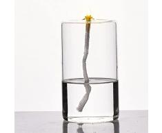 TIANZD Creativa Lampada a Olio in Vetro Trasparente Fatta a Mano Personalizzata portacandele Senza Fumo Decorativo Soggiorno Lampada a Cherosene Decorazione Camera da Letto Lampada a Cherosene