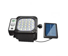 Naroote Luce Solare a LED per Esterni, Applique Solare a Risparmio Energetico, Sensore di Movimento Super Luminoso, Facile Installazione, IP65 Impermeabile per Uso Esterno