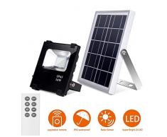 Luci di Inondazione a Solare con Telecomando Luci Solari da Esterni 25 LED Impermeabili da Tramonto allalba Illuminazione Esterna per Cortile, Giardino, Patio