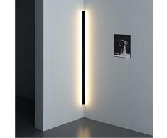 YXNKK Applique da Parete LED Lungo Interno Lampada da Muro Camera da Letto ad Angolo Minimalista Nero 3000K Luce Calda Lampada da Parete Soggiorno Moderna Decorazione da Parete per Ingresso,120cm/36w