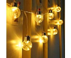 LE Stringa Luminosa Vintage 6m 25 Lampadine LED G45, Luce Catena Luminosa Impermeabile con 8 Modalità Bianco Caldo per Feste Natale, Decorazione Casa e Giardino, ecc.