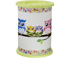 Elobra - Lampada da tavolo, motivo gufetti, Colore Verde lime