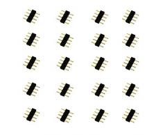 LitaElek - Confezione di 20 connettori a 4 poli LED Strip adattatori per illuminazione LED SMD 5050 3528 2835 RGB LED