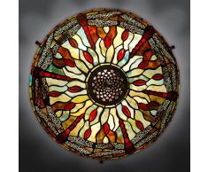 World Art, TWGD16027, Lampada da tavolo dragonfly, Lampade Tiffany, 42 x 43 x 42 Cm
