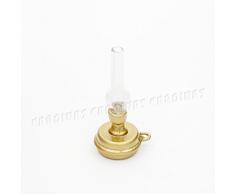 Odoria 1/12 Miniatura Annata Lampada ad Olio con Base in Metallo Casa delle Bambole
