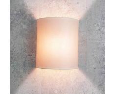 Applique per interni Alice lampada da parete design loft stile moderno in stoffa bianco E27 ideale per camera da letto soggiorno