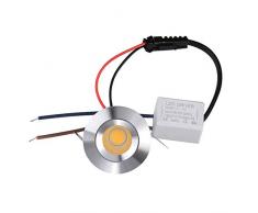 Yeehome 4 x Luci Piccola Faretti 3W da Incasso Mini Faretti LED Bianco Caldo Station Plafoniere da Soffitto Per Il Cartongesso di Interni Illuminazione Incl.Seperated Trasformatore