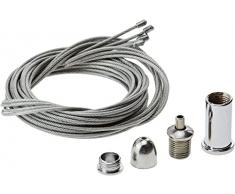 Jandei - Kit Sospensione Universale, 4 Cavi in ​​Acciaio da 1 Metro, con Accessori Inclusi (Viti, Tasselli, Rondelle), per Installazione di Pannelli LED e Altri Prodotti a Soffitto