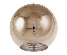 Beliani Lampadario sferico in vetro dorato Asaro