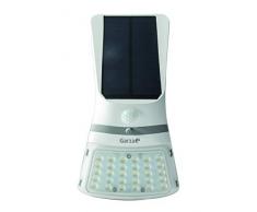 Garza Applique solare a LED, 3,5 W, 430 lm, 6000 K, con sensore crepuscolare e di movimento, bianco