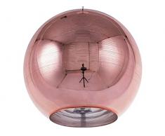 Lampadario sferico in vetro oro rosa Asaro