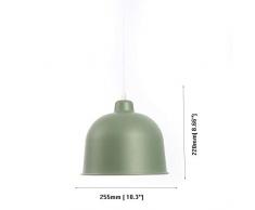 E27 Moderno Metallo Industriale Lampada a Sospensione Illuminazione Lampadario Lustro Soffitto Industrial Edison da Soffitto Luce Lampadario(Verde)