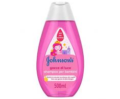 JOHNSON’S Baby, Shampoo per Bambini, Gocce di Luce, Senza Coloranti Solfati Alcol e Sapone, Non Più Lacrime, con Proteine della Seta e Olio di Argan, 500ml