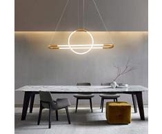 Zelampara Lampada da Soffitto LED, Con controllore remoto 360 brillare Plafoniera Moderno per Soggiorno，Sala da pranzo, 46W, Bianco, Oro