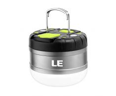 LE Lampada LED da Campeggio Ricaricabile USB, 5 Modalità Lanterna da Campeggio Portatile Impermeabile, 3000mAh Power Bank e Base Magnetica, Luce per Tende da Esterno per Trekking/Pesca/Emergenza